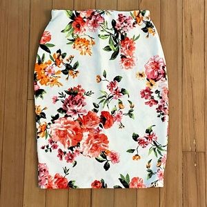 Floral Pencil Skirt